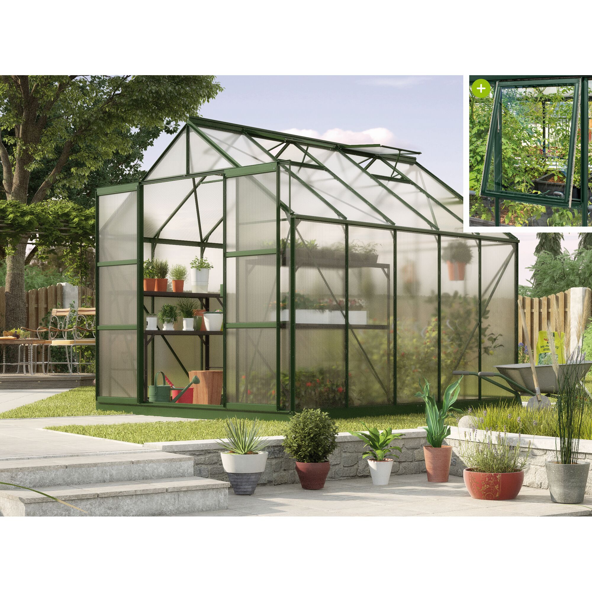 Gewächshaus Jupiter 8300 HKP 6 mm smaragd