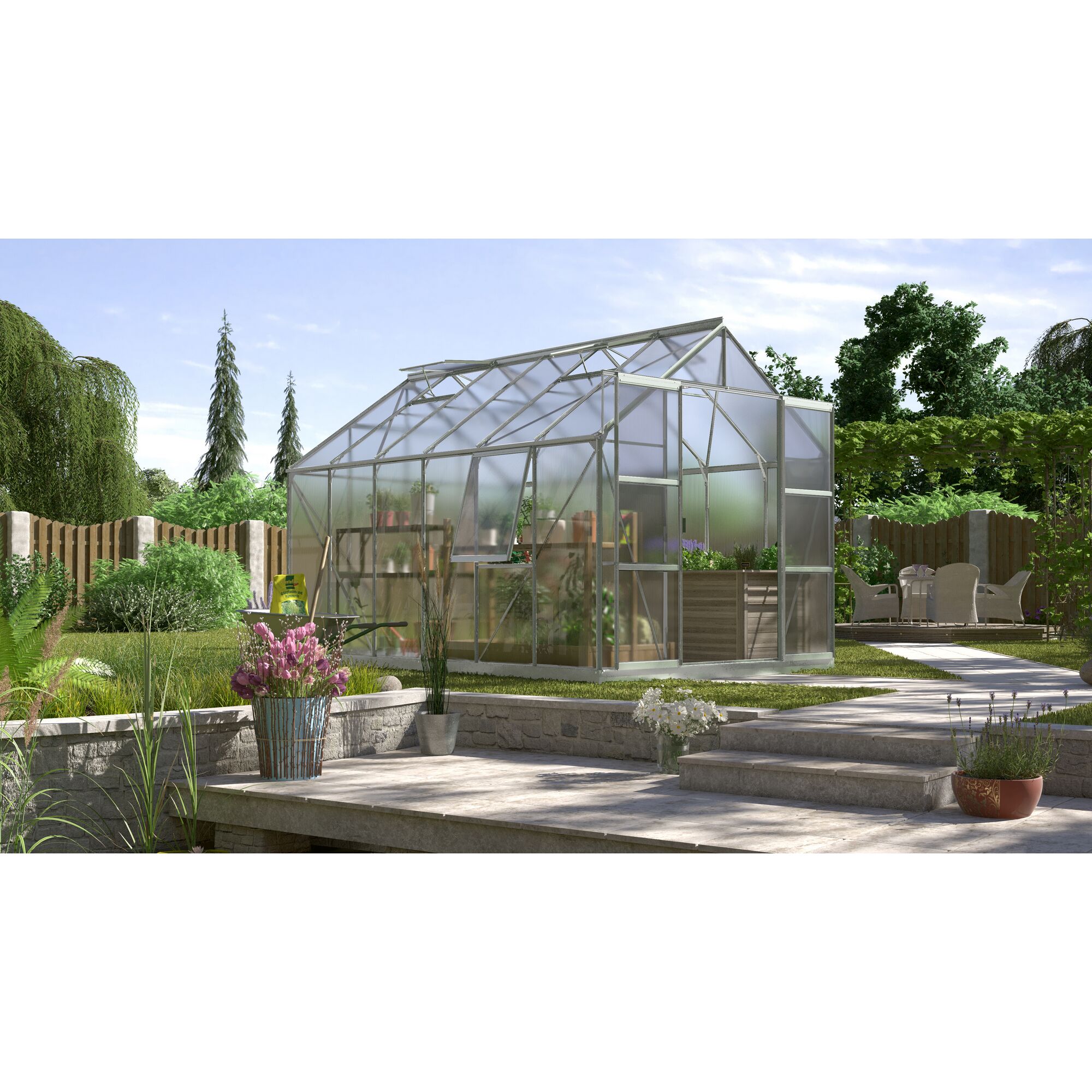 Gewächshaus Jupiter 9900 im Garten