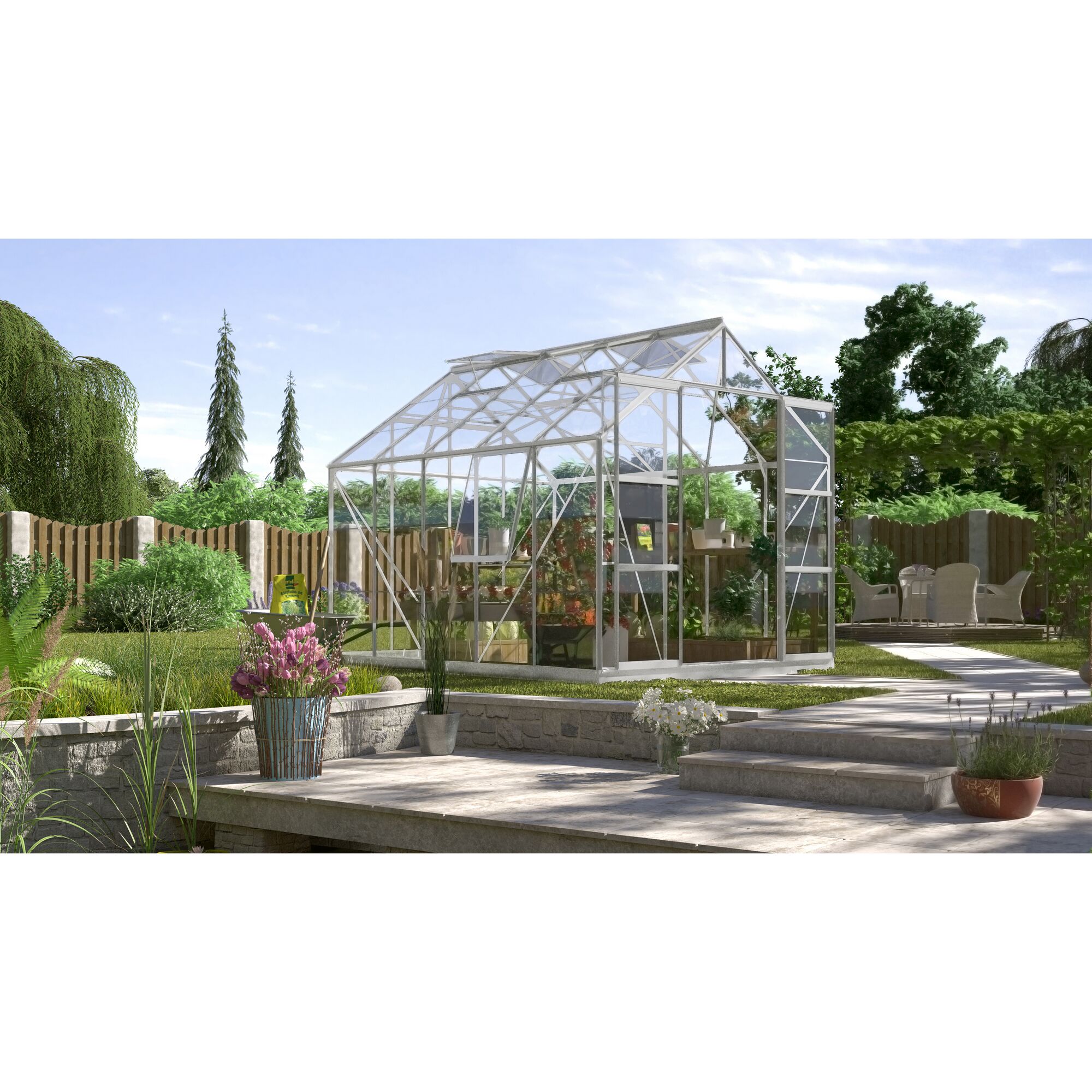 Gewächshaus im Garten