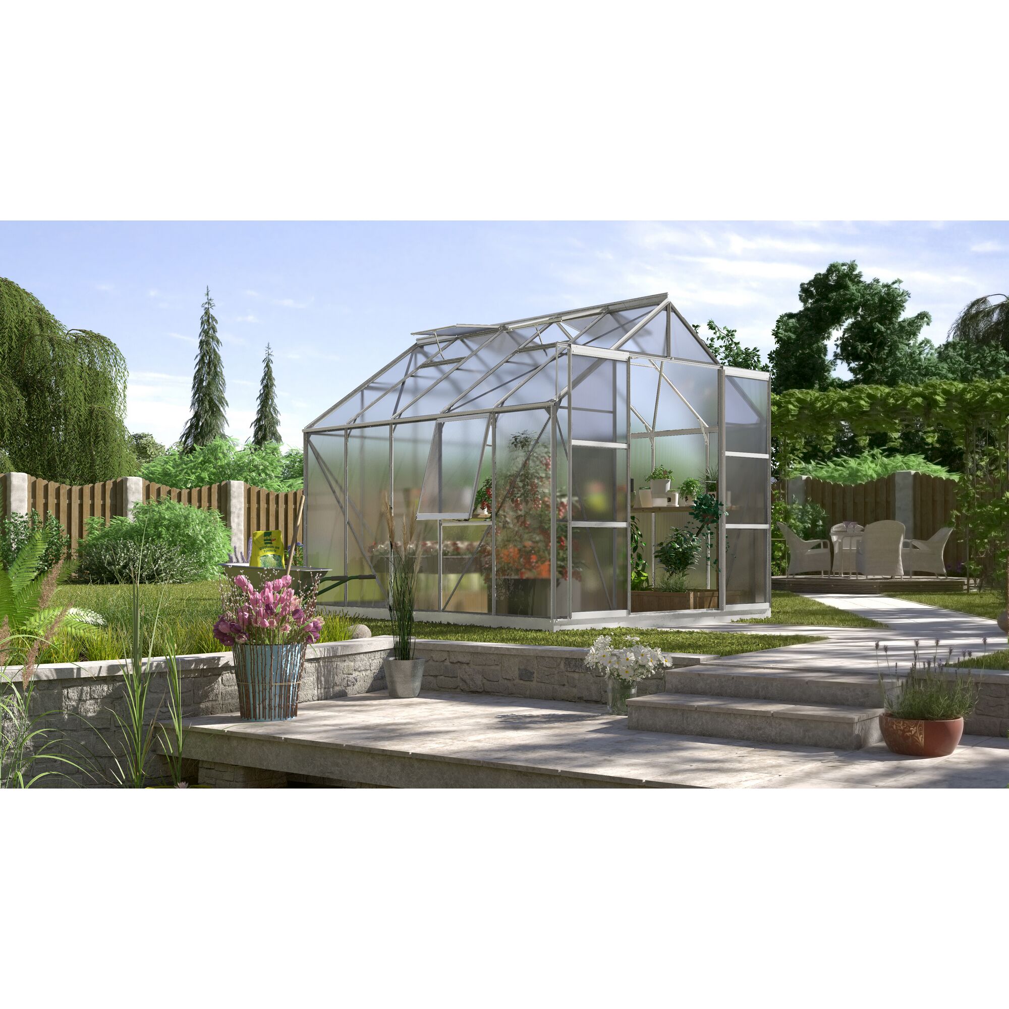 Gewächshaus im Garten