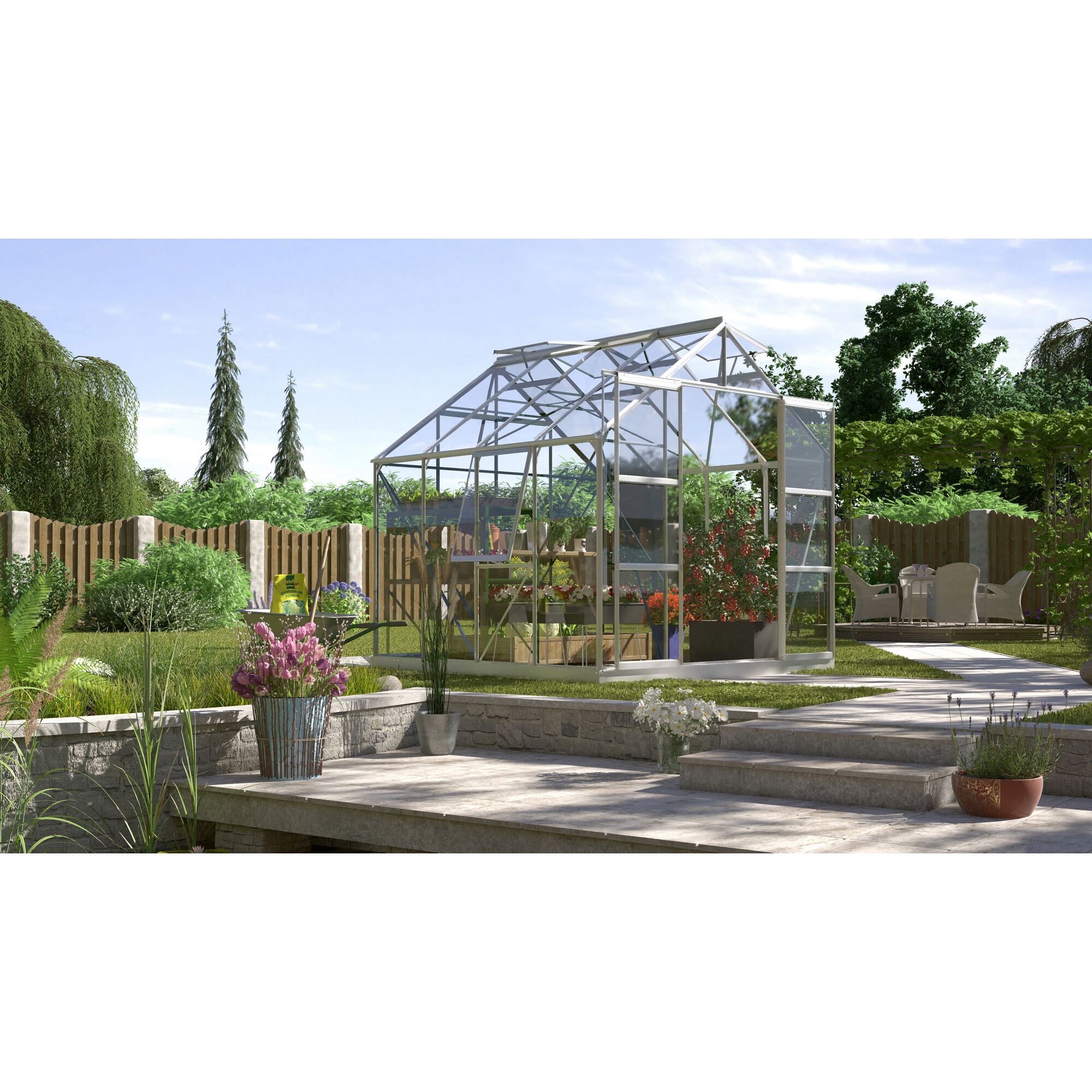 Gewächshaus im Garten