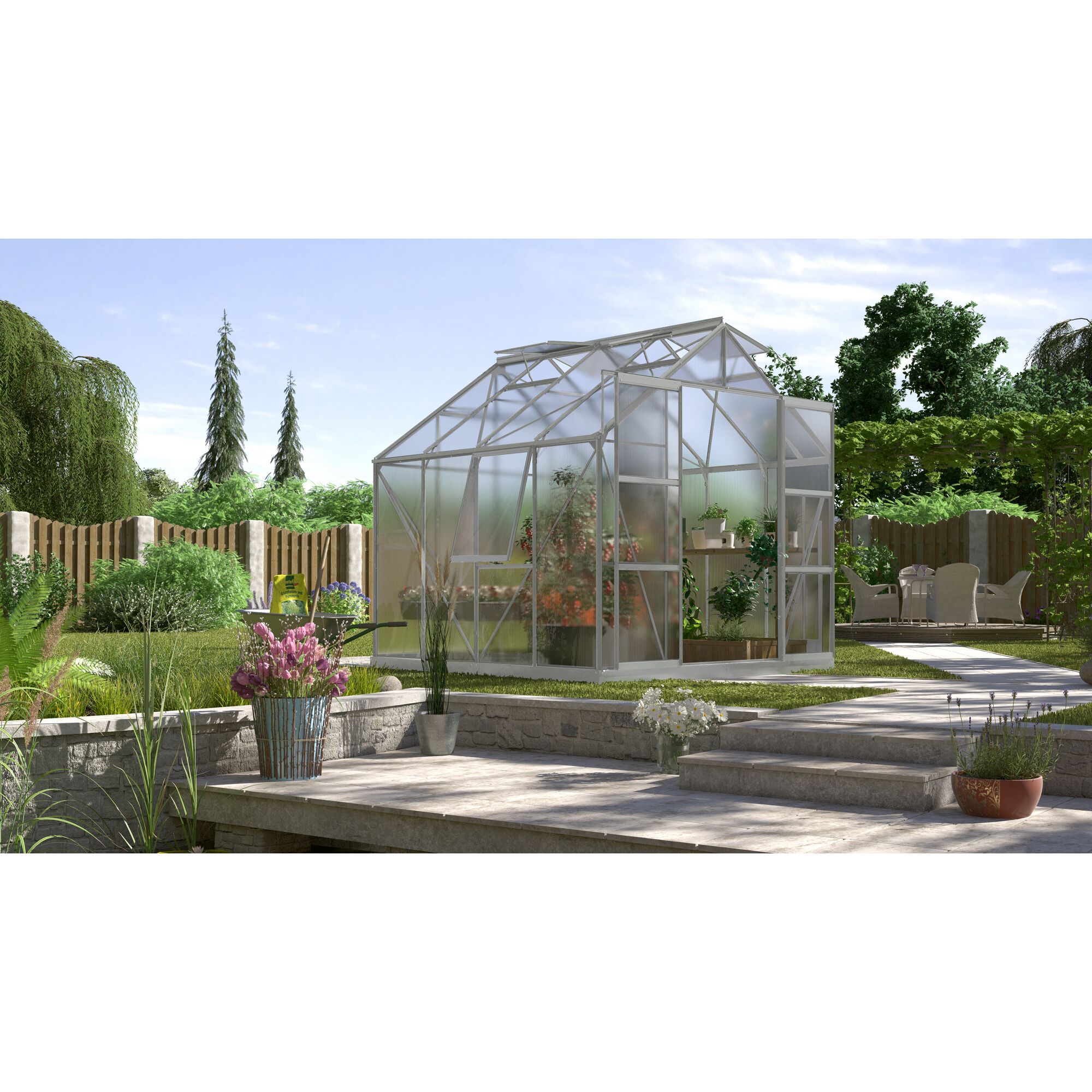 Gewächshaus Jupiter 6700 im Garten