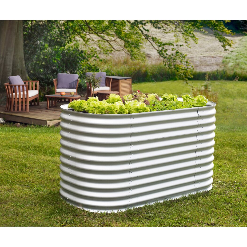 Hochbeet 'Vita 858 Basic' 162 x 86 x 82 cm aluminiumfarben