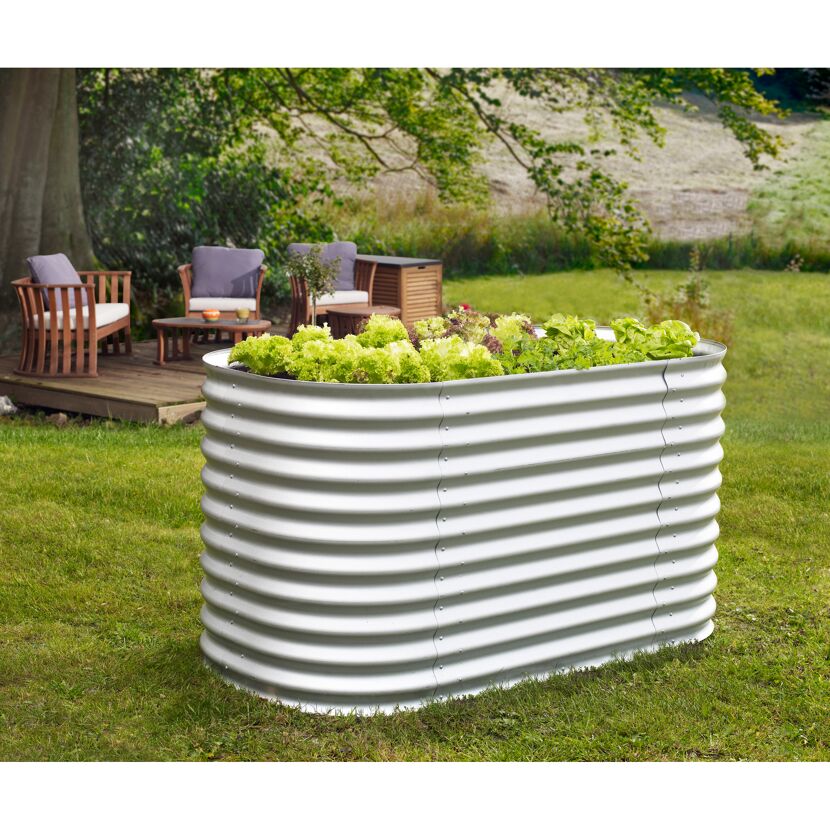Hochbeet 'Vita 858 Basic' 162 x 86 x 82 cm aluminiumfarben