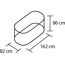 Hochbeet 'Vita 858 Basic' 162 x 86 x 82 cm aluminiumfarben