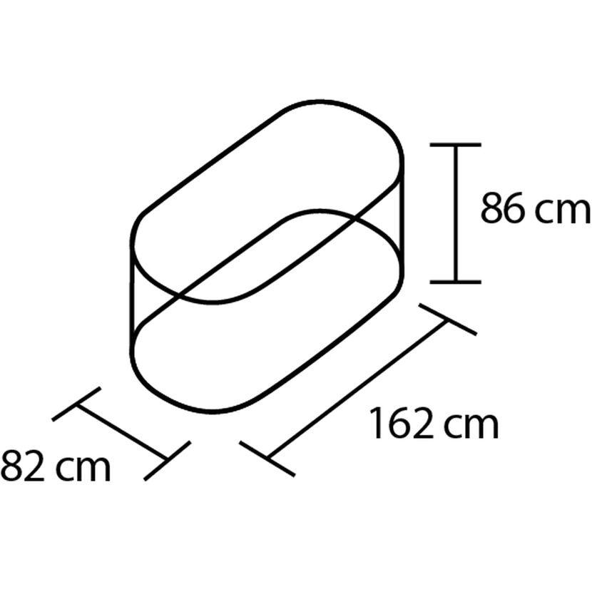 Hochbeet 'Vita 858 Basic' 162 x 86 x 82 cm aluminiumfarben