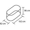 Hochbeet 'Vita 858 Basic' 162 x 86 x 82 cm granitfarben
