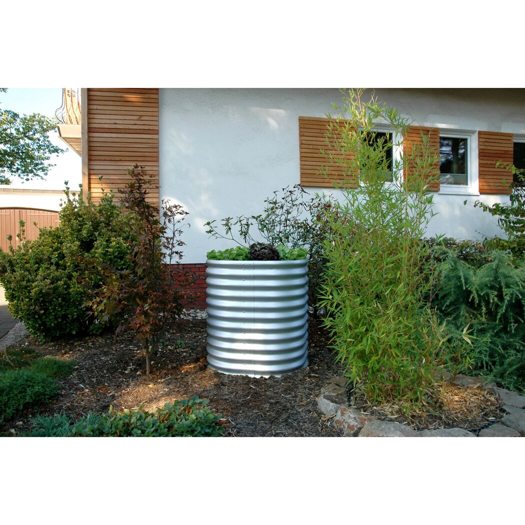 Hochbeet 'Vita 858 Rund' 82 x 86 x 82 cm aluminiumfarben