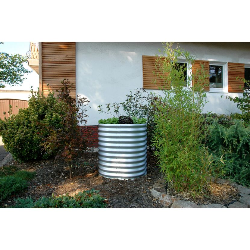 Hochbeet 'Vita 858 Rund' 82 x 86 x 82 cm aluminiumfarben