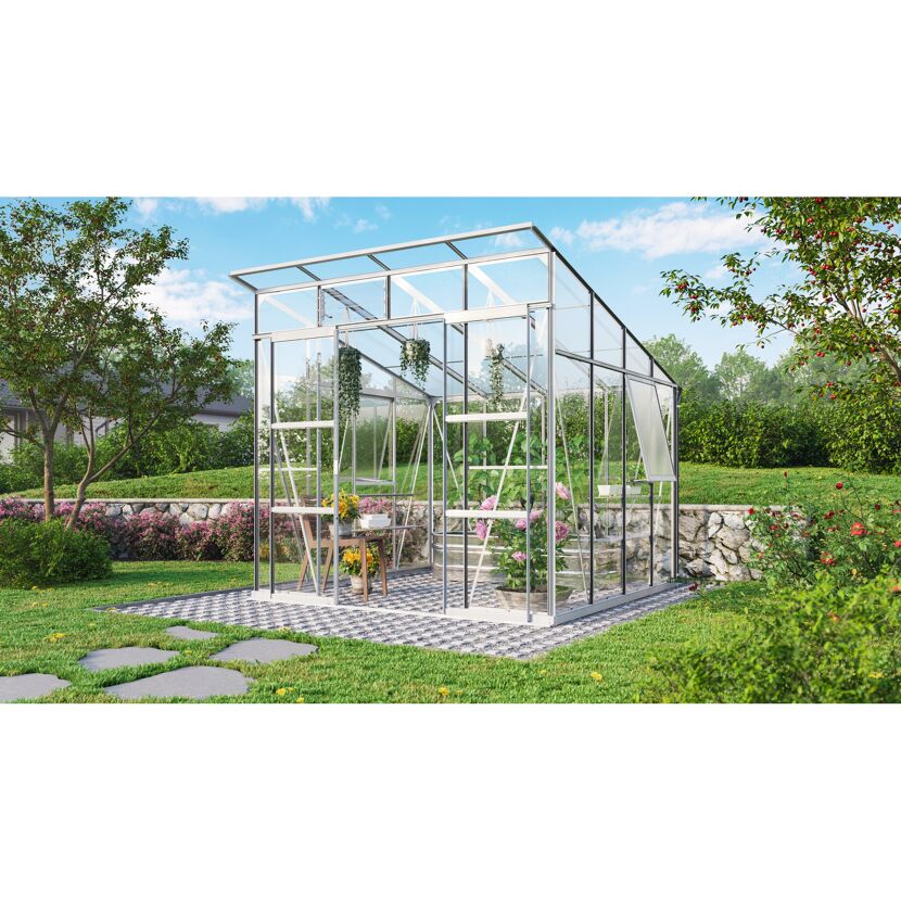 Gewächshaus Playa 7600 ESG/HKP im Garten