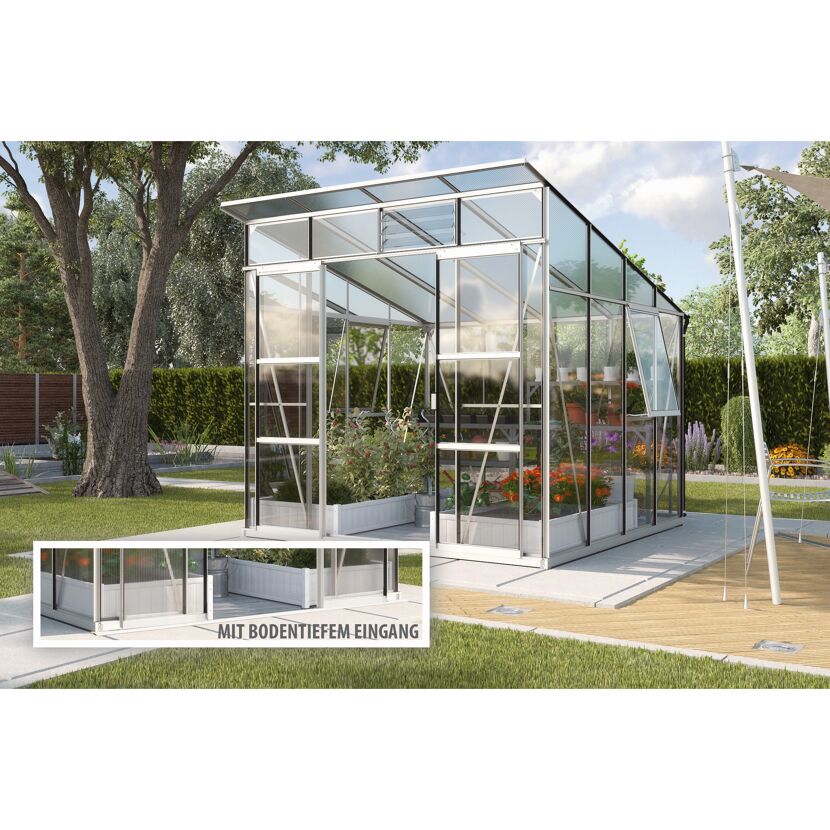 Gewächshaus Playa 7600 ESG/HKP mit bodentiefem Eingang