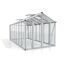 Gewächshaus 'Zeus Comfort 13800' 266,2 x 547,4 cm mit 3 mm Sicherheitsglas/10 mm Hohlkammerplatten aluminiumfarben