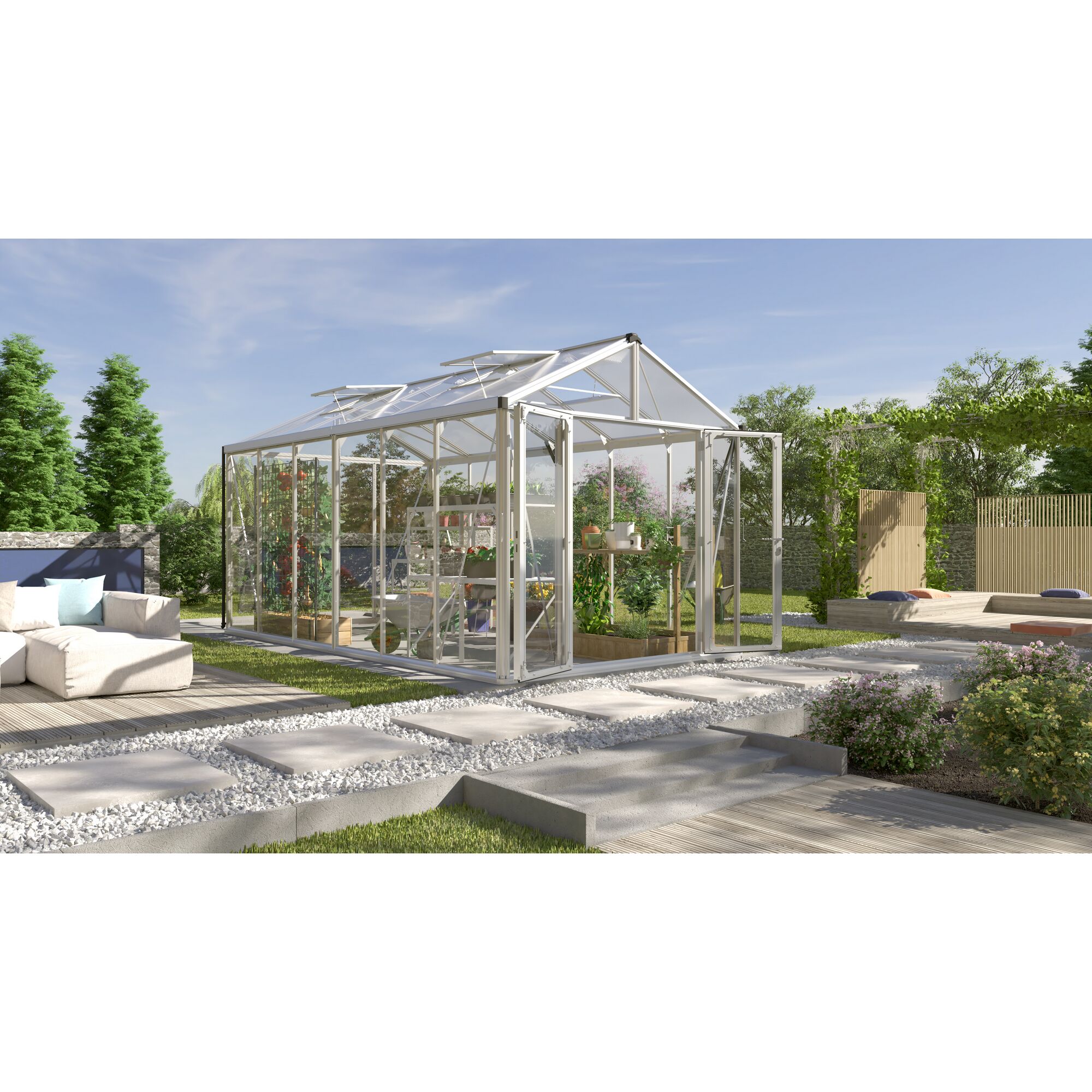 Gewächshaus Zeus Comfort 11900 im Garten