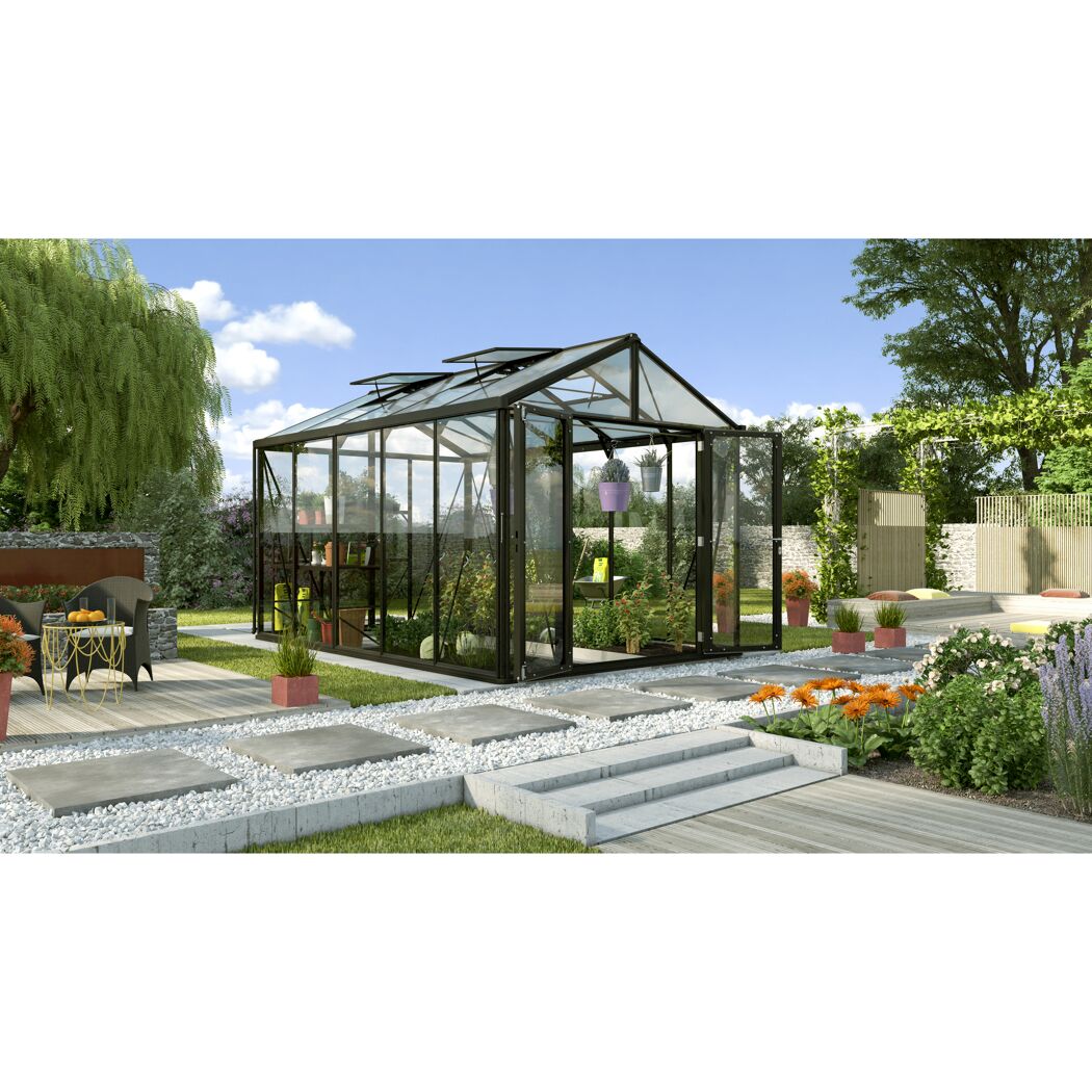 Gewächshaus Zeus Comfort im Garten