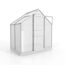 Gewächshaus 'Comet 2500' 192,2 x 130 cm mit 4 mm Hohlkammerplatten aluminiumfarben