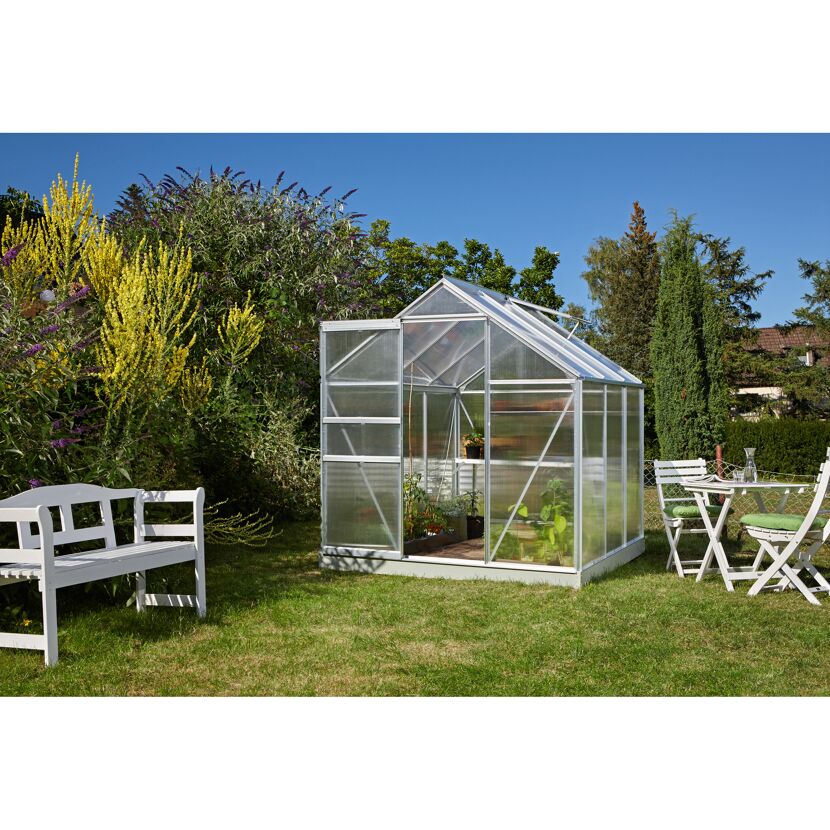Gewächshaus Comet 3800 HKP 4mm Set im Garten
