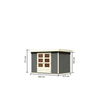 4. Bild von Gartenhaus 'Dornhan 4' 302 x 217 x 211 cm terragrau