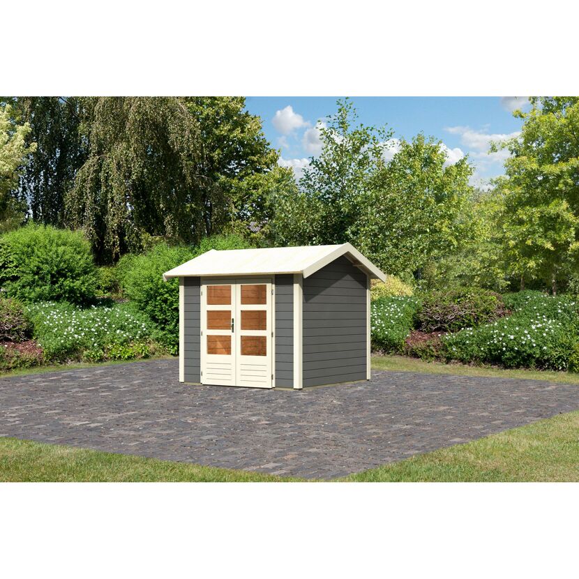 Gartenhaus 'Mylau 3' 244 x 244 x 242 cm terragrau