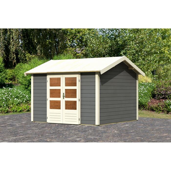 Karibu Gartenhaus Mylau 7 244 X 244 X 222 Cm Bxtxh Terragrau ǀ Toom Baumarkt