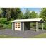 Gartenhaus 'Mylau 7' mit Anbaudach 600 x 304 x 250 cm terragrau