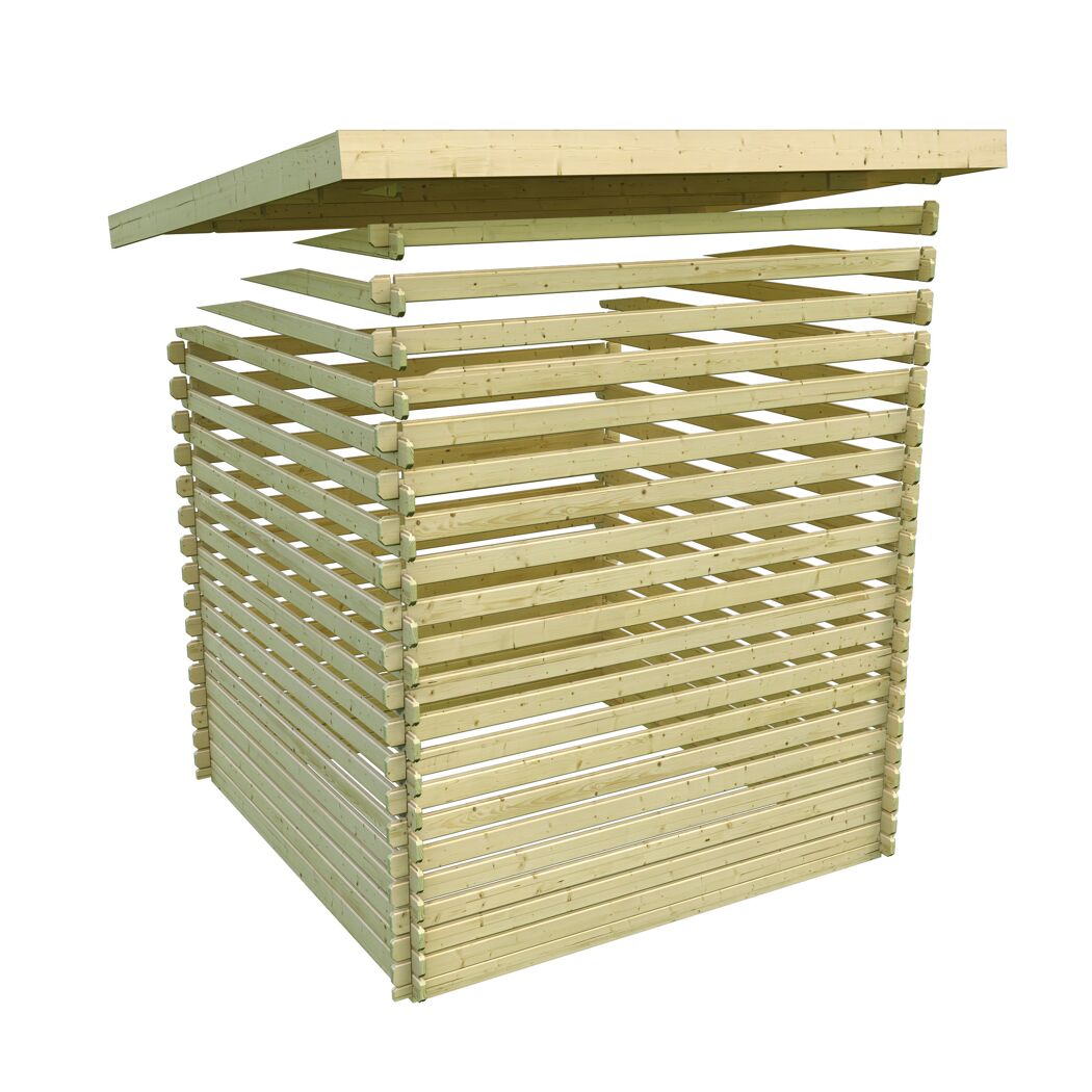 Gartenhaus 'Rieneck 7' 327 x 297 x 222 cm naturfarben