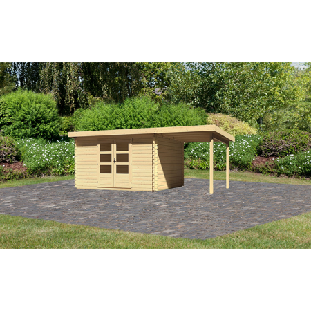 Bild von Gartenhaus 'Rieneck 7' 472 x 217 x 211 cm (BxTxH) naturbelassen