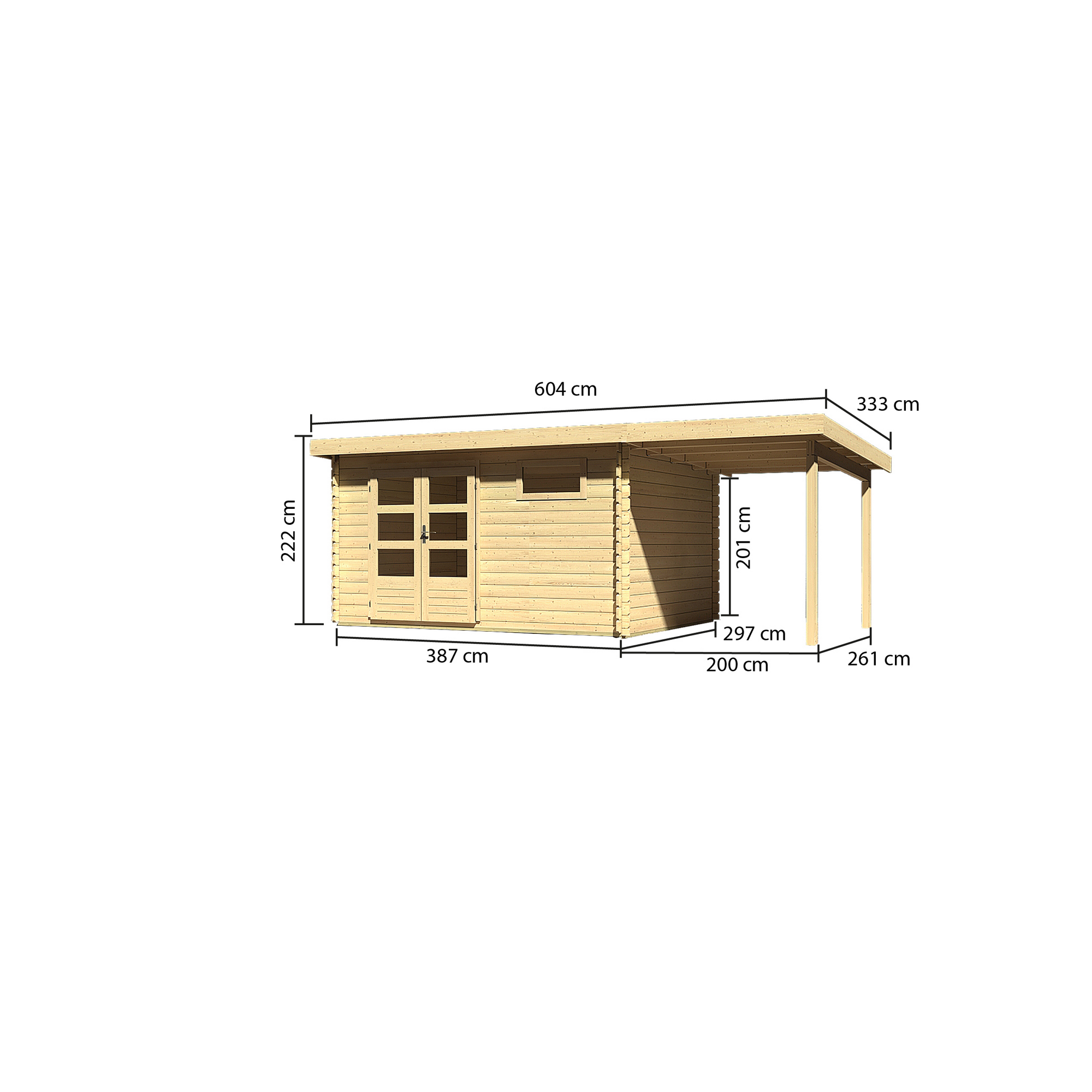 Gartenhaus 'Rieneck 8' 507 x 327 x 273 c...