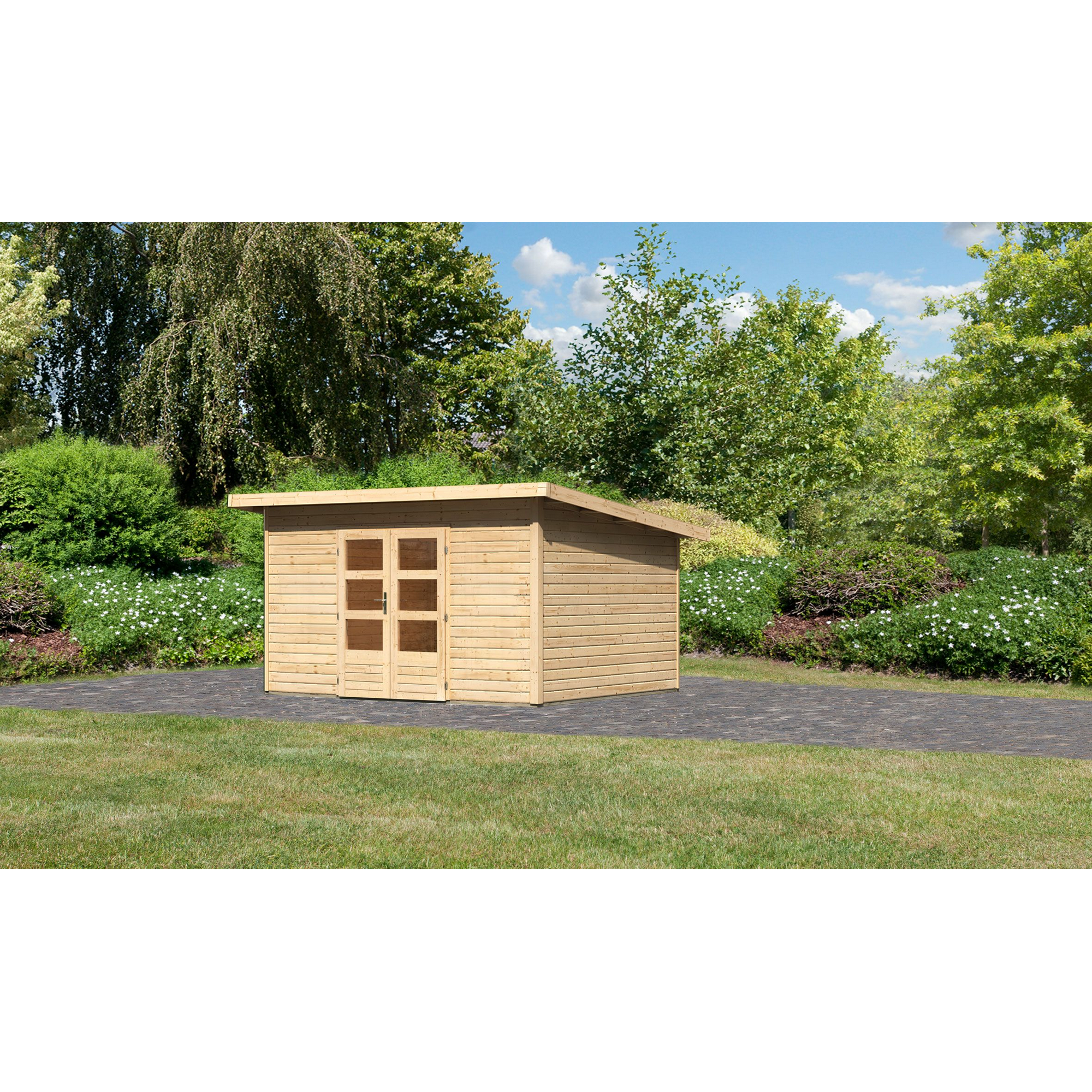 Gartenhaus 'Borsuma 4' 369 x 309 x 248 cm naturfarben