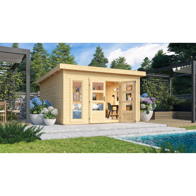 Bild von Gartenhaus 'Borsuma 5' 369 x 369 x 248 cm naturfarben
