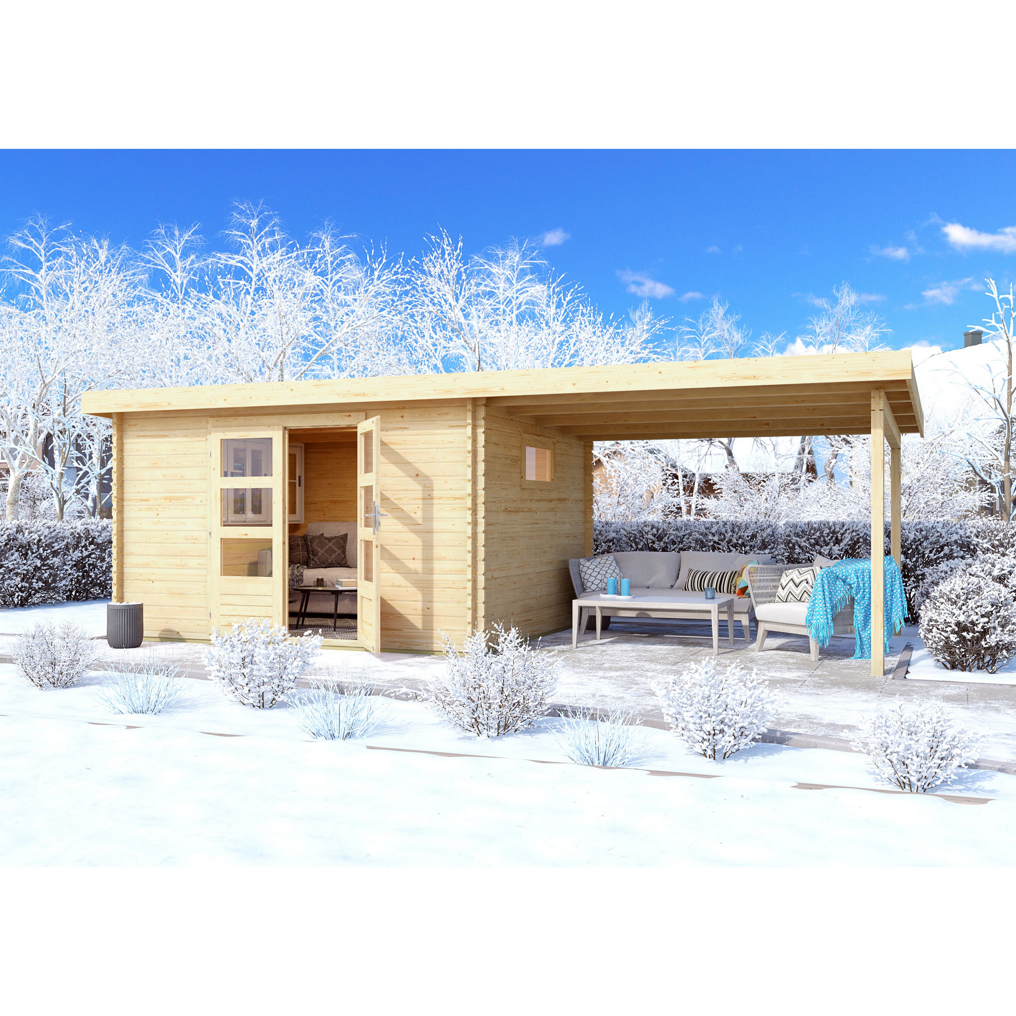 Gartenhaus 'Torgaust 4' Set 1639 x 297 x 217 cm naturfarben