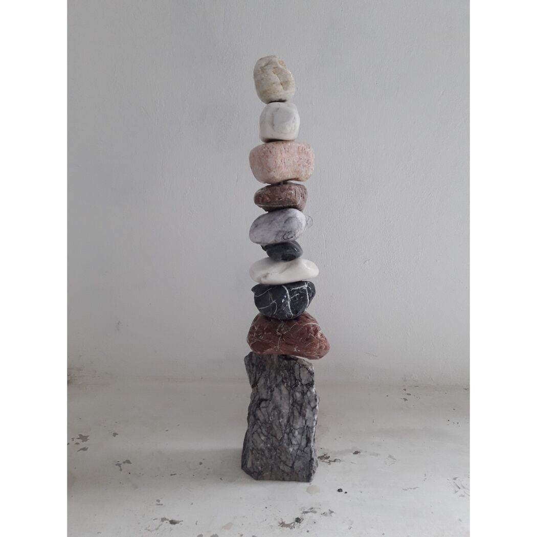Findlingssäule Naturstein 80 cm