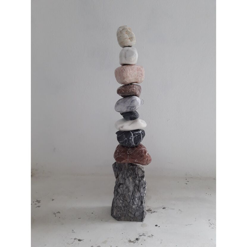 Findlingssäule Naturstein 80 cm