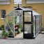 Gewächshaus 'Compact' 224 x 224 cm mit 3 mm Sicherheitsglas aluminiumfarben/schwarz