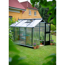 Verkleinertes Bild von Gewächshaus 'Compact' 5 m² 224 x 224 cm 10 mm Doppelstegplatten aluminiumfarben/schwarz