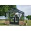 Gewächshaus 'Premium' 296 x 439 cm mit 3 mm Sicherheitsglas anthrazit/schwarz - für Mauer
