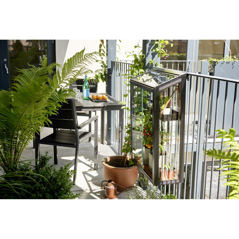 Balkongewächshaus 'Urban Balcony' 60 x 27 x 84 cm mit schwarz