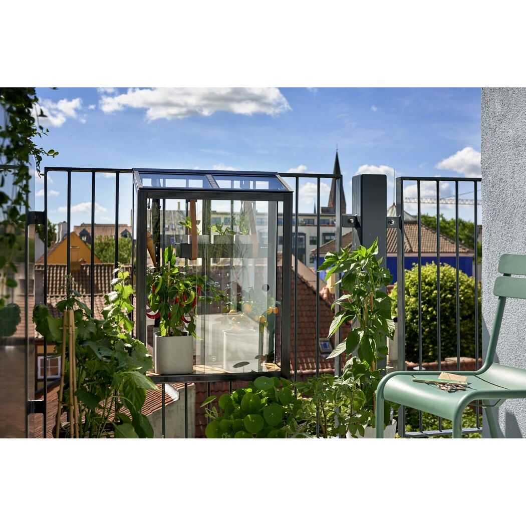 Balkongewächshaus 'Urban Balcony' 60 x 27 x 84 cm mit schwarz