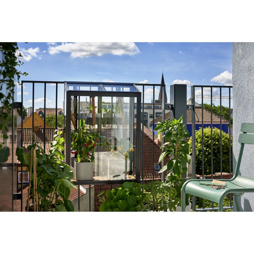 Balkongewächshaus 'Urban Balcony' 60 x 27 x 84 cm mit schwarz