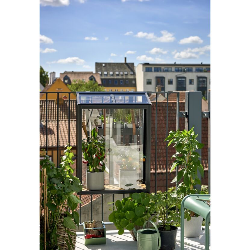 Balkongewächshaus 'Urban Balcony' 60 x 27 x 84 cm mit schwarz