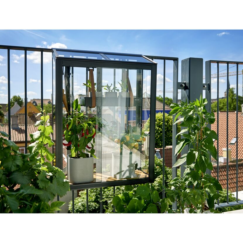 Balkongewächshaus 'Urban Balcony' 60 x 27 x 84 cm mit schwarz