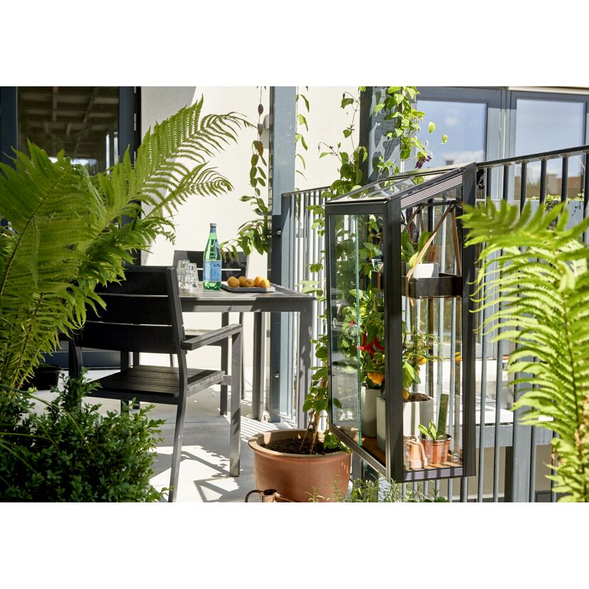 Balkongewächshaus 'Urban Balcony' 60 x 27 x 84 cm mit schwarz