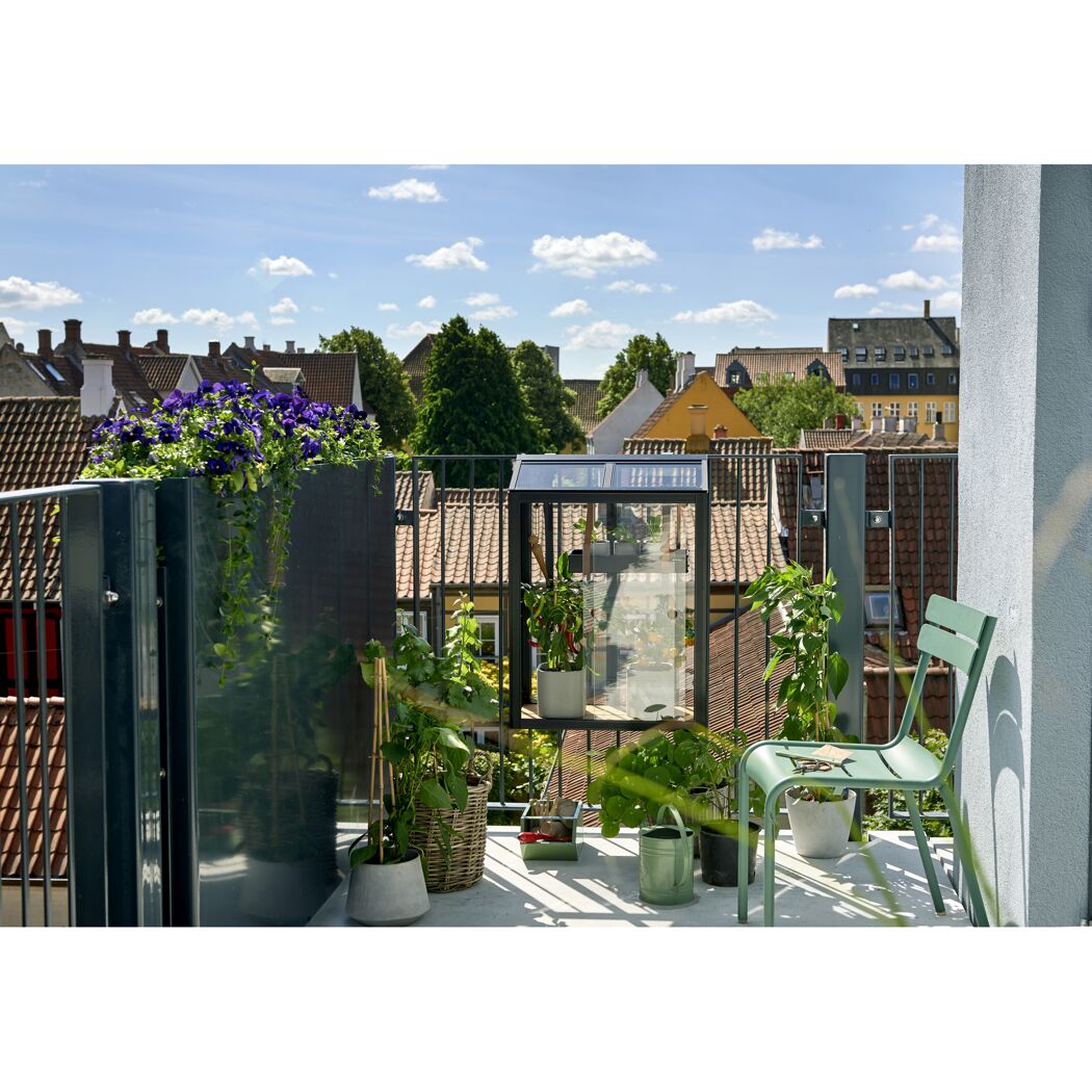 Balkongewächshaus 'Urban Balcony' 60 x 27 x 84 cm mit schwarz