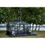 Gewächshaus 'Grand Oase' 439 x 296 cm mit 3 mm Sicherheitsglas anthrazit - für Mauer