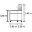 Verkleinertes Bild von Balkon-Gewächshaus 'Vertical' 71 x 33 x 142 cm 4 mm Sicherheitsglas schwarz