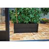 Pflanzkasten Aluminium schwarz 95 x 55 x 37 cm