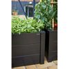 Pflanzkasten Aluminium schwarz 95 x 55 x 37 cm