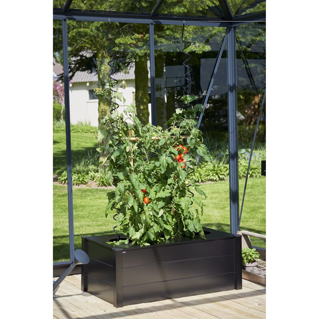 Pflanzkasten Aluminium schwarz 95 x 55 x 37 cm