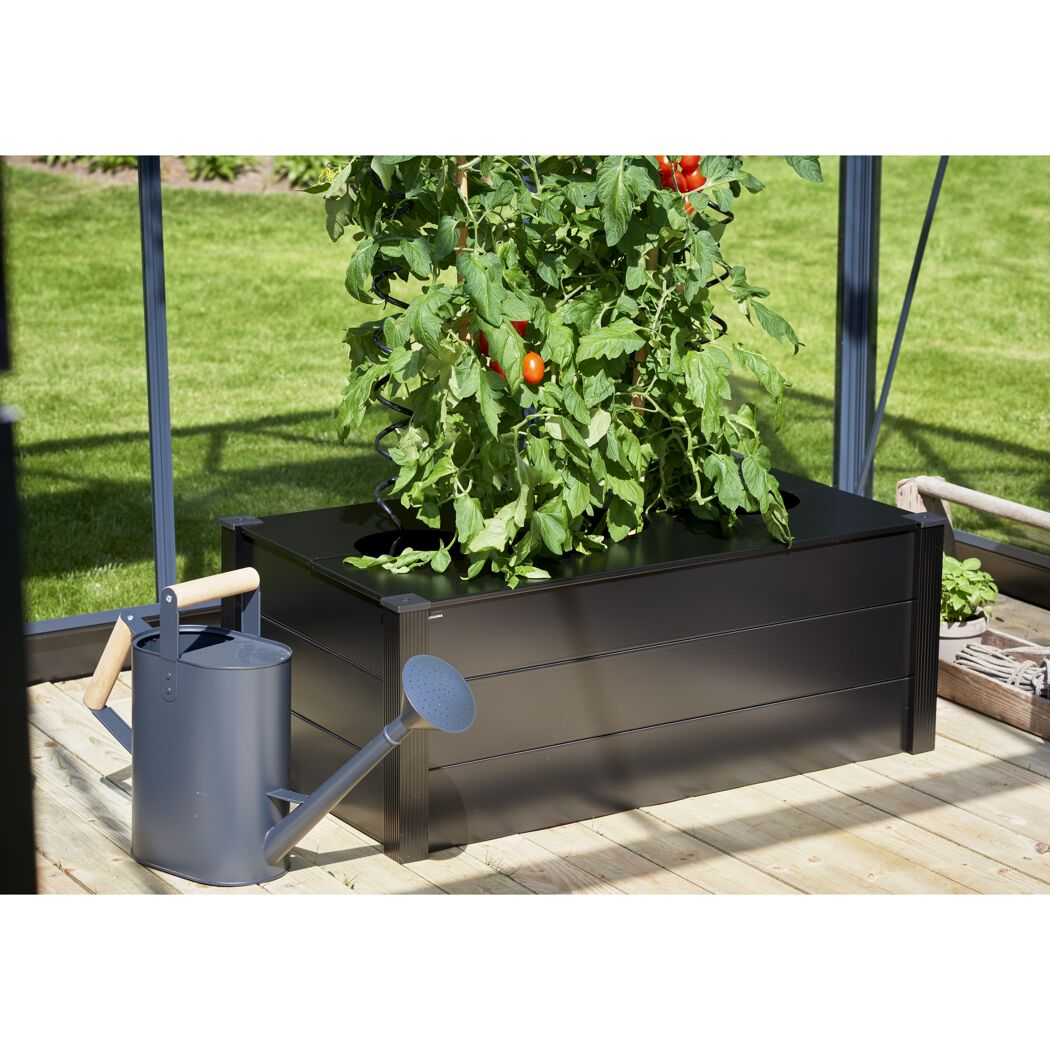 Pflanzkasten Aluminium schwarz 95 x 55 x 37 cm