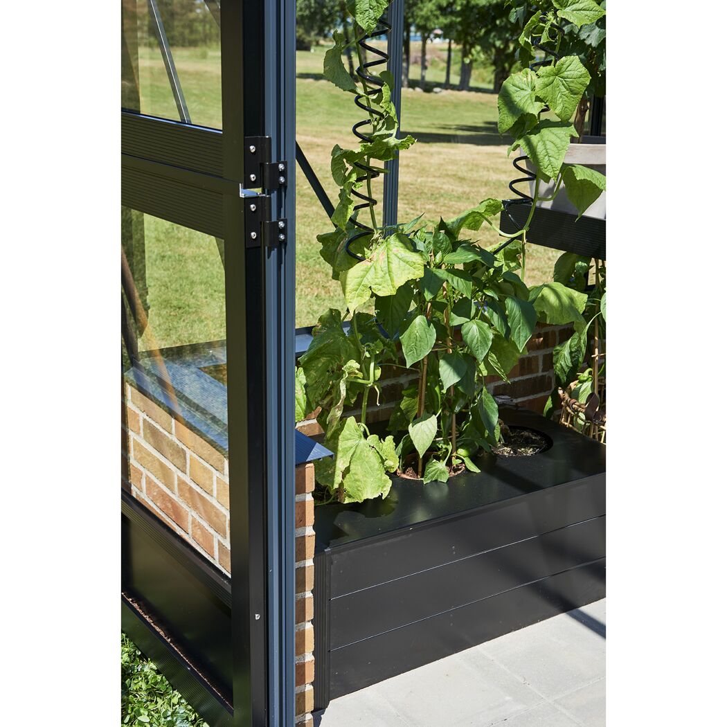 Pflanzkasten Aluminium schwarz 95 x 55 x 37 cm