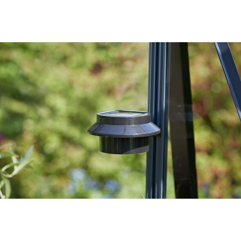 LED-Solar-Lampe für Gewächshäuser schwarz